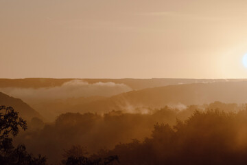 sunrise in the mountains
