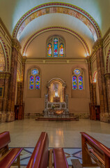 Fototapeta premium The interior of a cathedral in Cuenca, Ecuador (Cathedral of the Immaculate Conception.) 