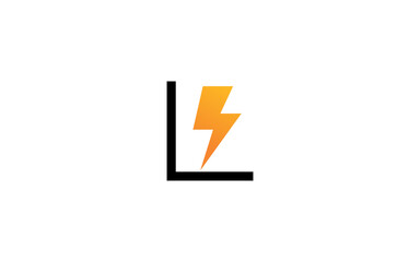 L logo energy vector for identity company. initial letter volt template vector illustration for your brand.