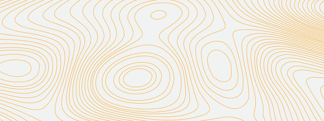 Abstract orange wave paper curved reliefs background, Vector contour topographic map background. Topographic linear background with copy space. Vector illustration.