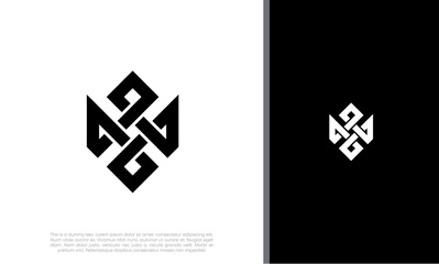 Innovative high tech logo template. Smart computer. machine learning. Technology Logo.	 Initials M logo design. 