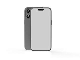 Smartphone frame less blank screen. Mockup generic device.