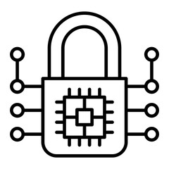 Padlock Line Icon