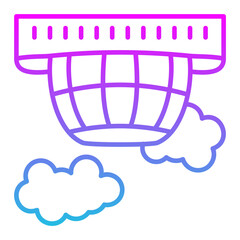 Smoke Detector Line Gradient Icon