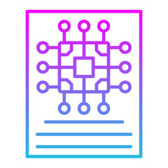 Document Line Gradient Icon