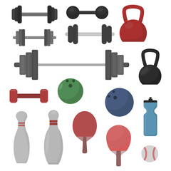 Sports trainers. Gym. Vector illustration