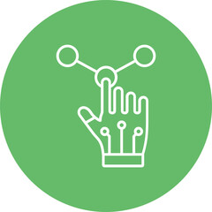 Interaction Multicolor Circle Line Inverted Icon