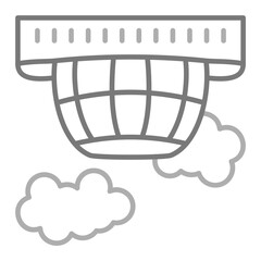 Smoke Detector Greyscale Line Icon