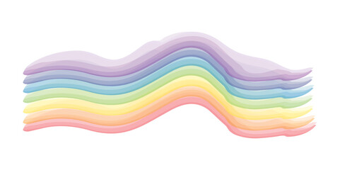 watercolor colorful rainbow isolated on white background