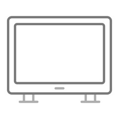 Smart Tv Greyscale Line Icon