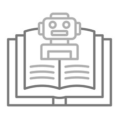 Machine Learning Greyscale Line Icon
