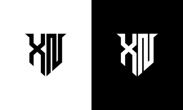 letter xn modern logo design