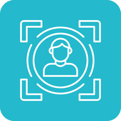 Focus Multicolor Round Corner Line Inverted Icon