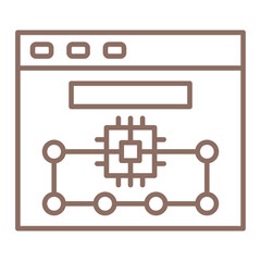 Website Multicolor Line Icon