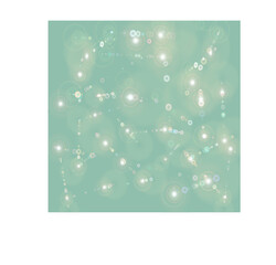 turquoise background with sequins.