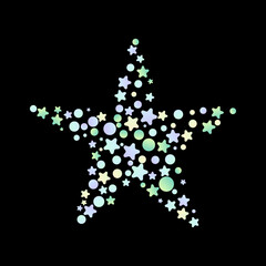 Decorative stars icon. Vector illustration.