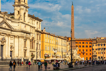 Piazza Navona square in center of Rome, Italy