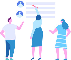 business tiny people in flat style