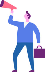 business tiny people in flat style