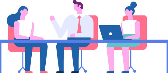 business tiny people in flat style
