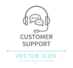 Obraz na płótnie Canvas Customer Support Line Icon