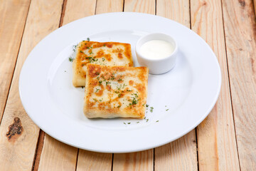 stuffed pancakes with sour cream
