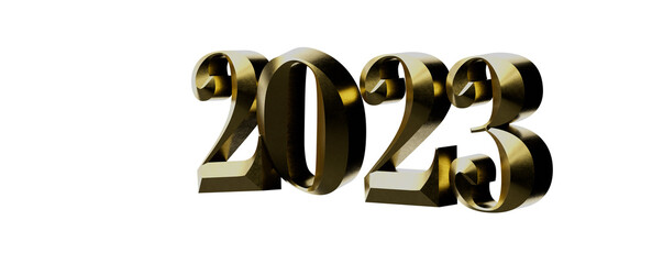 Typography design of 2023 with 3d style design