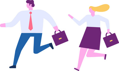 business tiny people in flat style