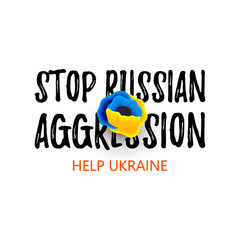 Help ukrainians, blue yellow flag poppy flower. Save lives