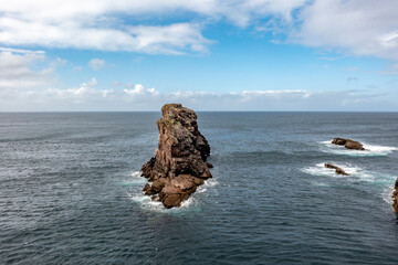 Sea stacks at Port Challa on Tory Island, County Donegal, Ireland © Lukassek