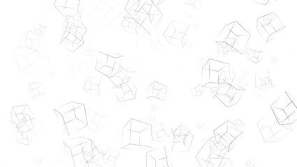 Obraz premium white background black 3d squares, black and white background, suitable for business, for school, for production
