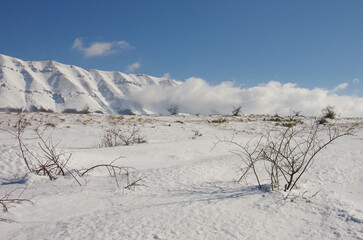 Abruzzo - Majella National Park - San Leonardo Pass - Winter view with snow