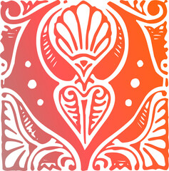 Letter V calligraphy design art