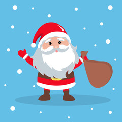Christmas card with santa claus, Santa Claus vector, 2023	