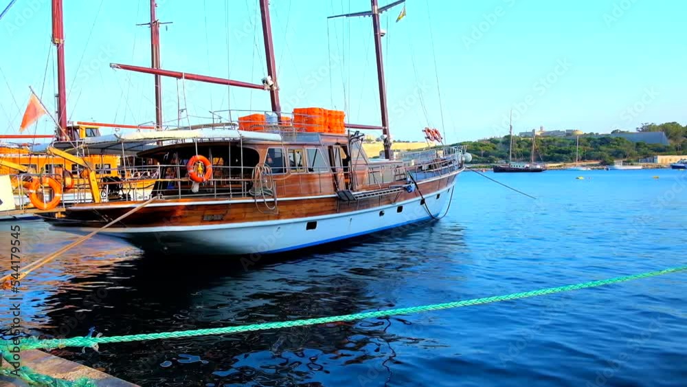 Canvas Prints Yacht in Sliema harbor, Malta