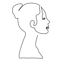 Lineart face of a woman