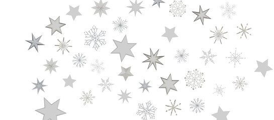 Winter christmas sky with falling snow