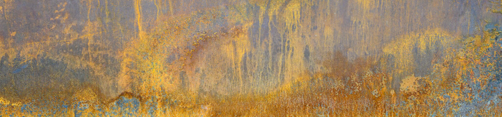 Rusted metal surface in interesting patterns, as an abstract background
