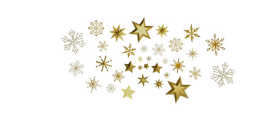 Glossy 3D Christmas star icon. Design element for holidays.