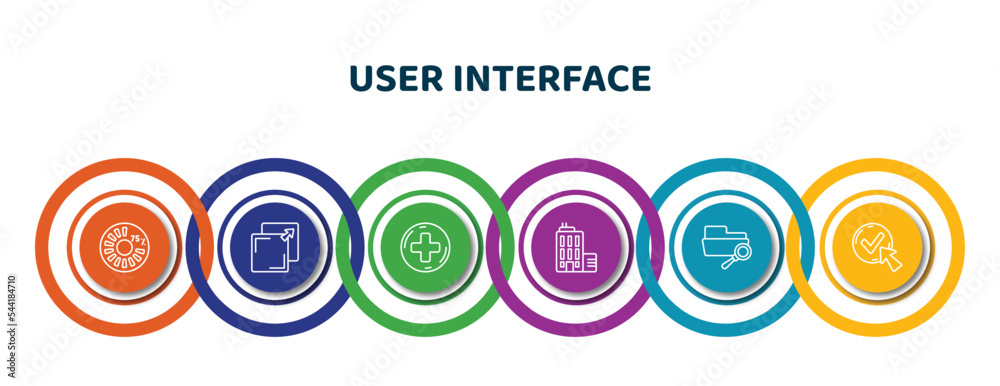 Poster editable thin line icons with infographic template. infographic for user interface concept. included