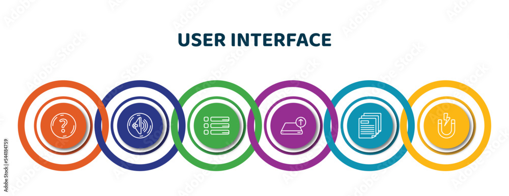 Poster editable thin line icons with infographic template. infographic for user interface concept. included