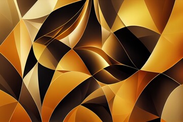 Pattern gold and black abstract background. Fractal wallpaper. 