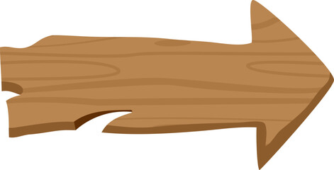 Wooden Arrow Sign or Board Vector illustration