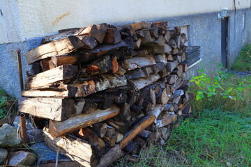 Plenty of firewood. Log of wood. Värmland, Sweden, Scandinavia, Europe.