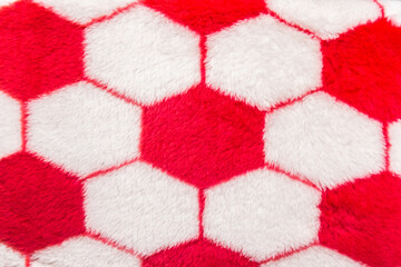 Pattern red white hexagon design fabric abstract geometric shape modern hexagonal background texture