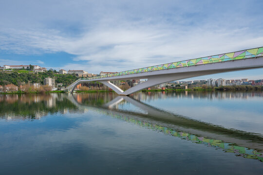 Pedro e Ines Bridge and Mondego River - Coimbra, Portugal