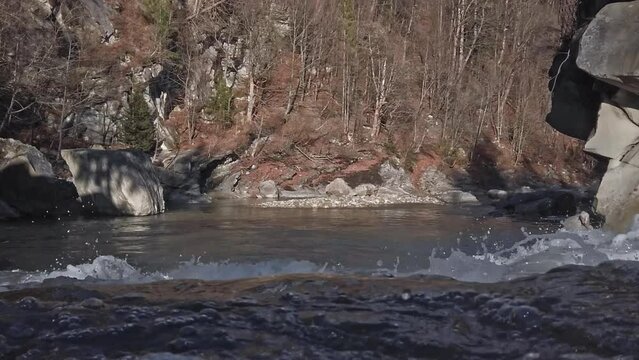 Probiy Waterfal Prut river Break Yaremche Ukraine