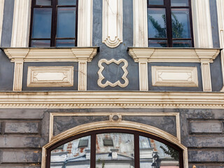 Moscow, Russia. Shkolnaya Street. Typical architectural ensemble in the historical part of the...