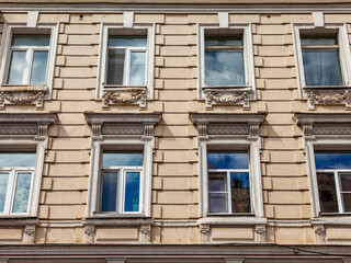 Moscow, Russia, July 3, 2022. Typical historical architectural in downtown, 