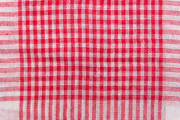 Plaid Abstract Pattern Fabric Picnic Tablecloth Vintage Gingham Background Checkered Texture Red